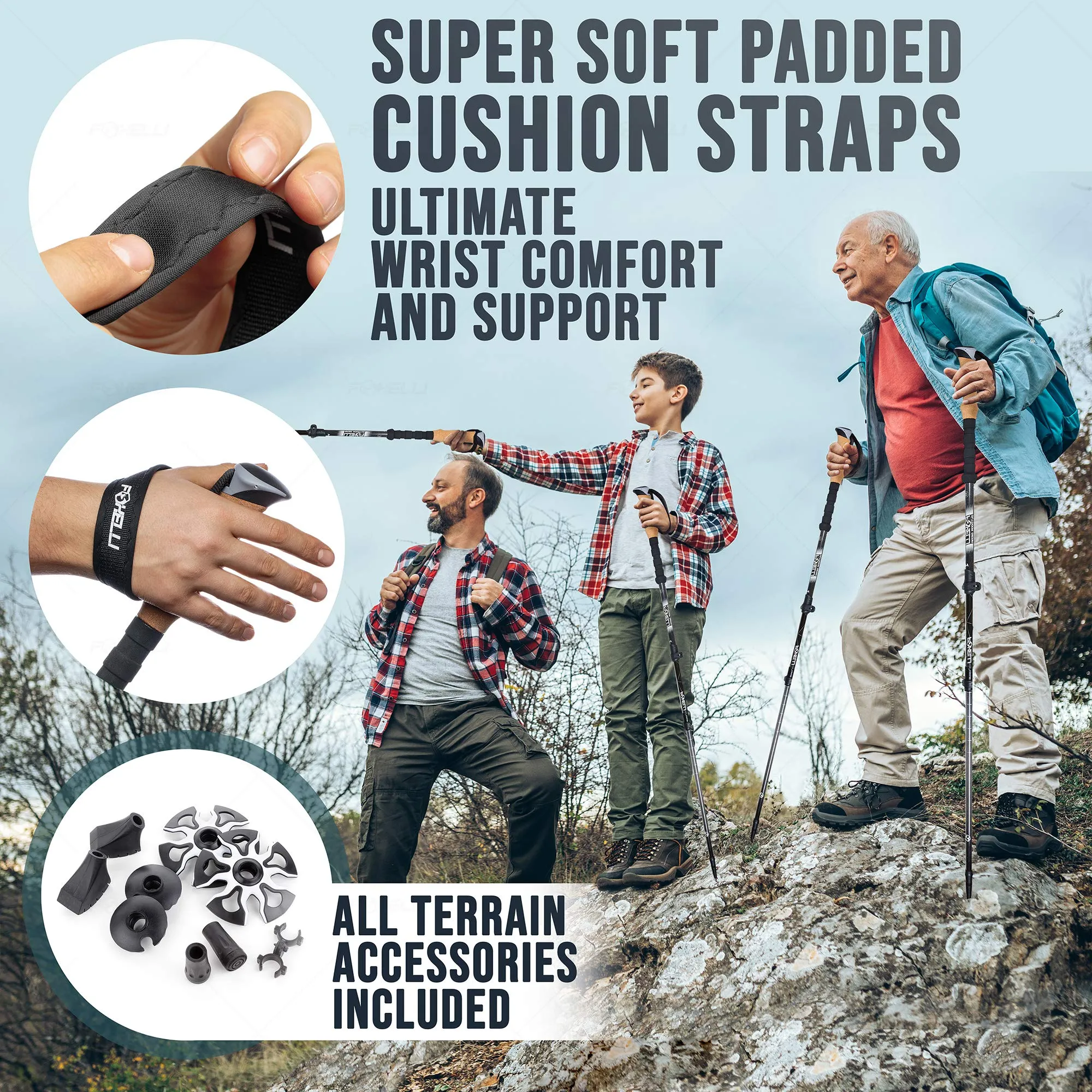 Trekking Poles - Khaki