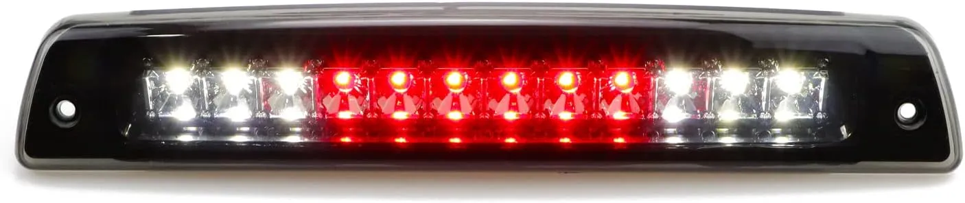 Tresound For 1994-2001 Dodge Ram 1500/2500/ 3500 Third 3rd LED Brake Light Cargo Lamp High Mount Brake Light Replacement (Black  Smoke Lens)