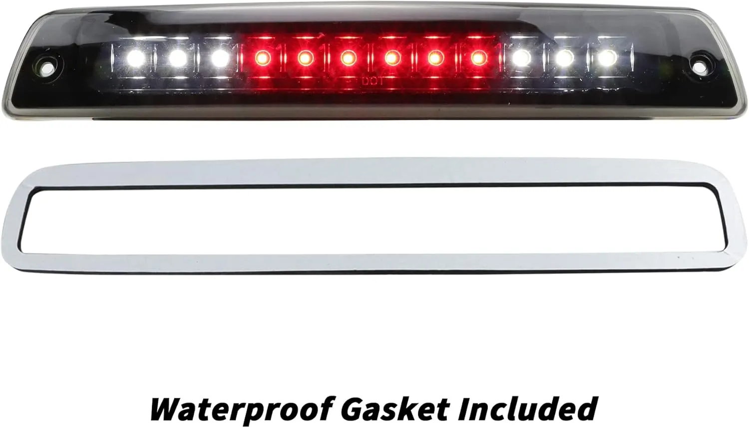 Tresound For 1994-2001 Dodge Ram 1500/2500/ 3500 Third 3rd LED Brake Light Cargo Lamp High Mount Brake Light Replacement (Black  Smoke Lens)