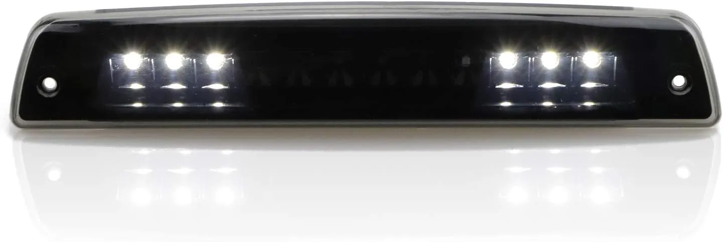 Tresound For 1994-2001 Dodge Ram 1500/2500/ 3500 Third 3rd LED Brake Light Cargo Lamp High Mount Brake Light Replacement (Black  Smoke Lens)