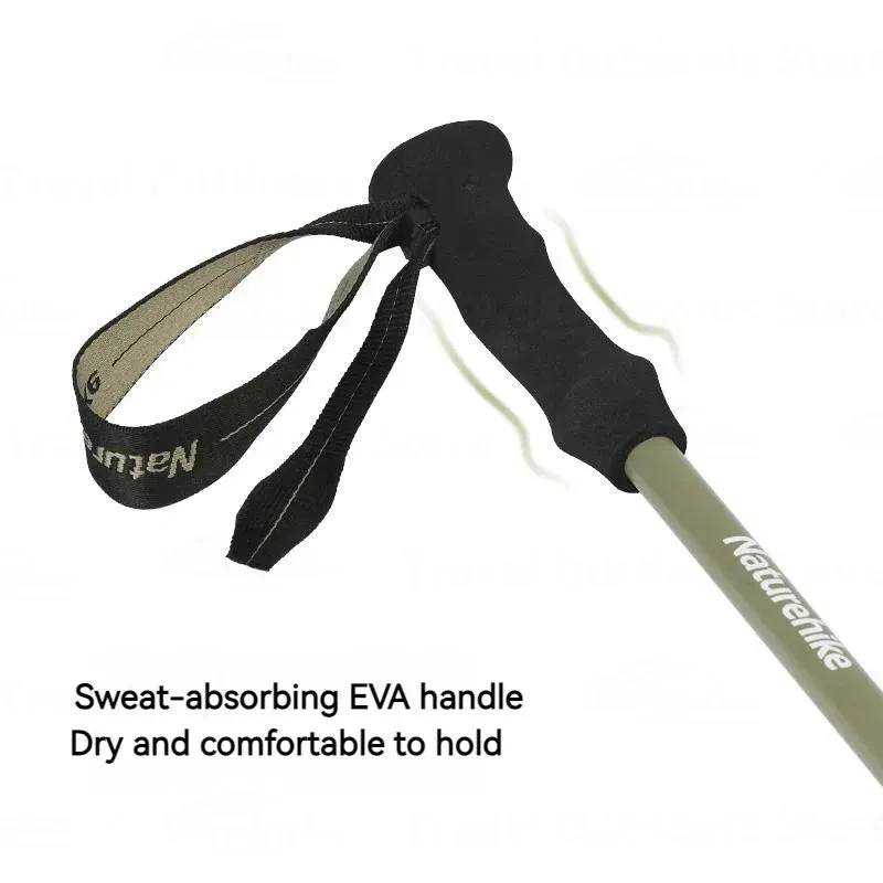 Ultralight 3K Carbon Fiber Telescopic Hiking Stick: 3-Section Trekking Pole for Outdoor Climbing