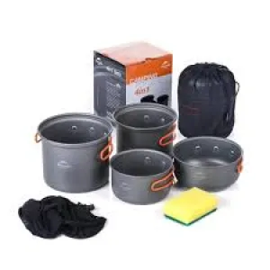 Ultralight Camping Pots Cookware Set Portable Outdoor Camp Cooking Tableware for Hiking Trekking Picnic Fishing Mountaineering