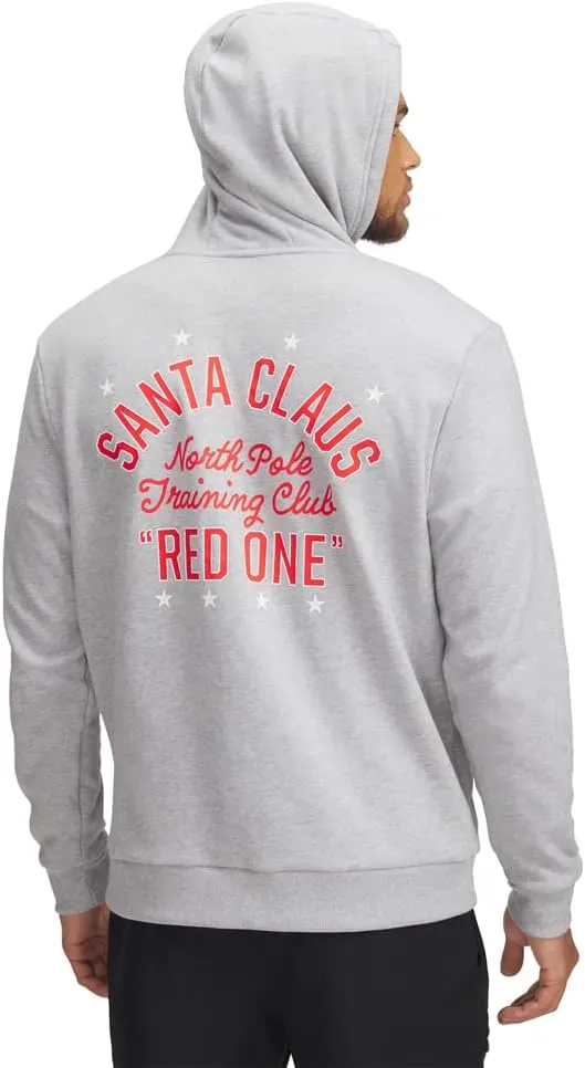 Under Armour Men's Project Rock Red One North Pole Training Club Hoodie