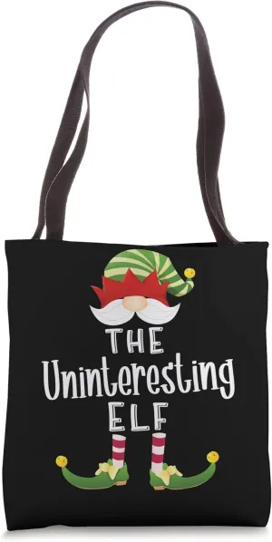 Uninteresting Elf Group Christmas Funny Pajama Party Tote Bag