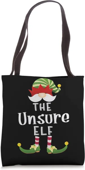 Unsure Elf Group Christmas Funny Pajama Party Tote Bag