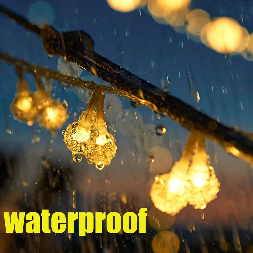 USB Powered Waterproof Crystal Globe String Lights: Outdoor Camping Lamp for Tents and Patios