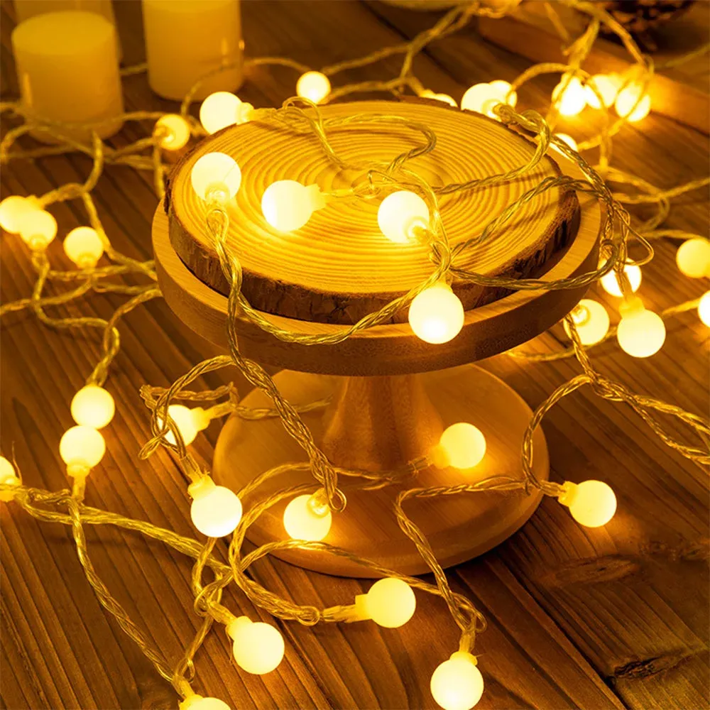USB Powered Waterproof Crystal Globe String Lights: Outdoor Camping Lamp for Tents and Patios
