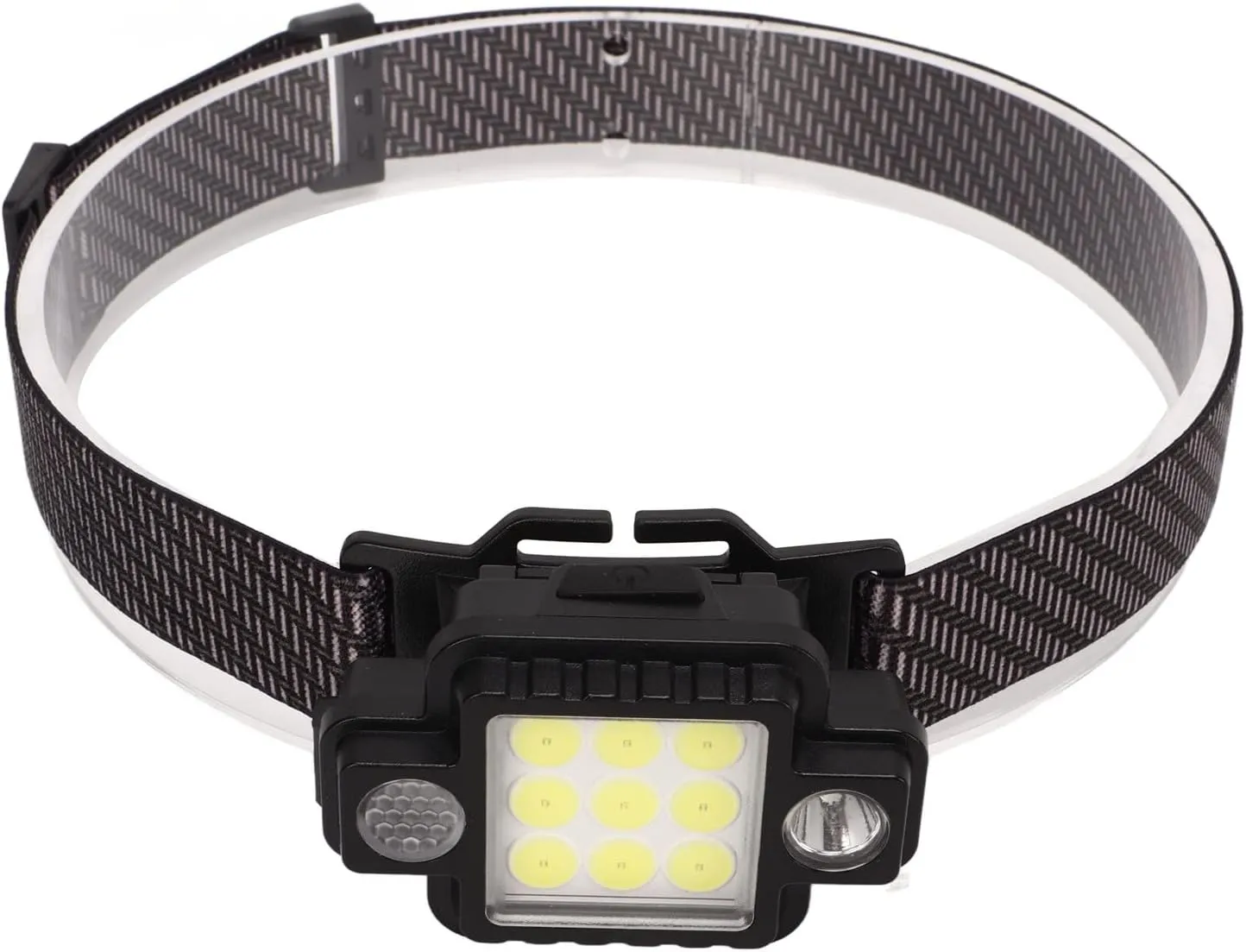 USB Rechargeable headerlamp Light, Magnetic Ultra Light COB Multifunction End Light, Waterproof Motion Sensor End Lamp, headerlight with Red Blue Light Mode for Outdoor Night