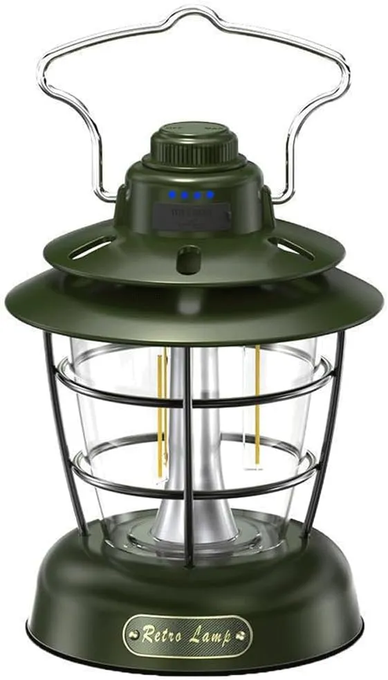 USB Retro Lighting Outdoor Multifunctional Camping Tent Light Intelligent Charging Handheld Light Home Camping Light Lighting Handheld Light