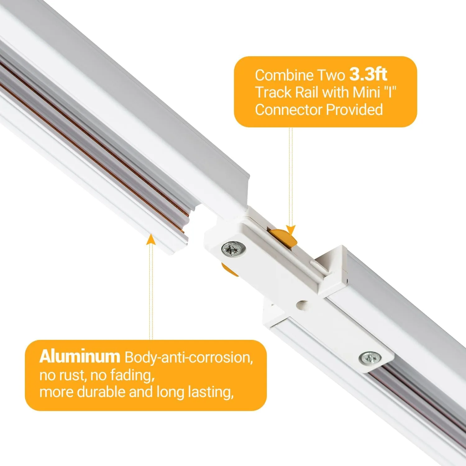 VANoopee 12-Light LED Track Lighting Kit with 13FT H Type Track Lighting Rail, Dimmable LED Track Light Heads Modern Kitchen Track Lighting Fixtures Ceiling Spot Light 3000K 24° CRI90  10W 800lm White