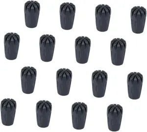 VANZACK 16pcs Stick Tip Cover Wear-Resistant Hiking Pole Tip Cover Case for Outdoor Trekking Camping