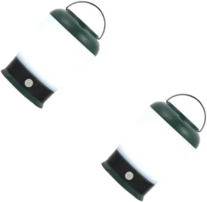 VANZACK 2 Sets Solar-Powered Lanterns Outdoor Rechargeable Led Light Bulbs Camping Light Emergency Abs Material 2-in-1 Design