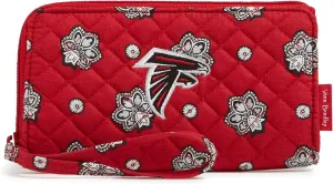 Vera Bradley Women's Cotton NFL Front Zip Wristlet (Multiple Teams Available)