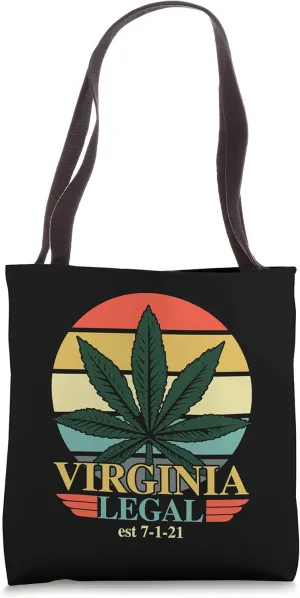 Virginia Legal Medical Marijuana Cannabis Stoners Edibles Tote Bag