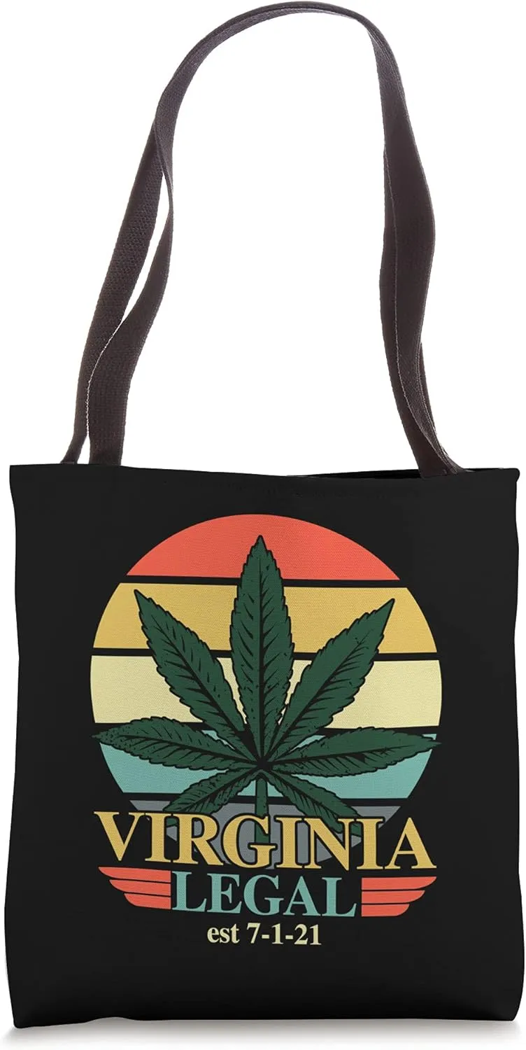 Virginia Legal Medical Marijuana Cannabis Stoners Edibles Tote Bag