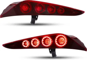 VLAND LED Tail Lights Compatible For 2019 2020 2021 2022 2023 2024 GR SUPRA 5th Gen J29 / DB A90 / A9 With Dynamic Running Light & Sequential Turn Signal Lights, Red Lens Style