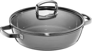 VMF W0515825290 Fusion Tech Mineral Roaster, 11.0 inches (28 cm), PL (Platinum), Compatible with IH Gas Fire