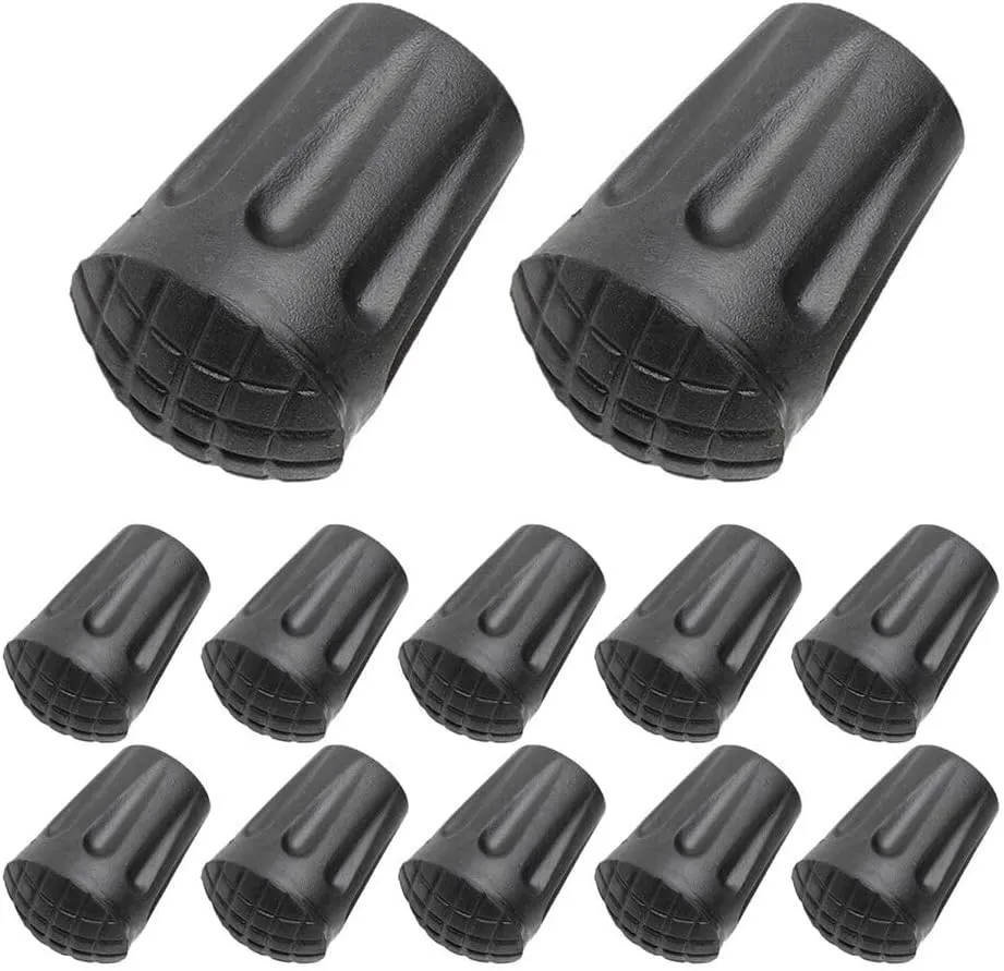 Walking Stick Trekking Pole Tip Easy To Install End Cap Hiking Cane Rubber Tip