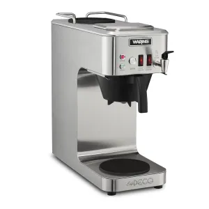 Waring Commercial WCM50P Café Deco Pour Over Coffee Brewer, 64 oz, 120V, 5-15 Phase Plug, Not Plumbed