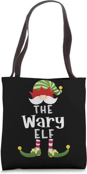 Wary Elf Group Christmas Funny Pajama Party Tote Bag