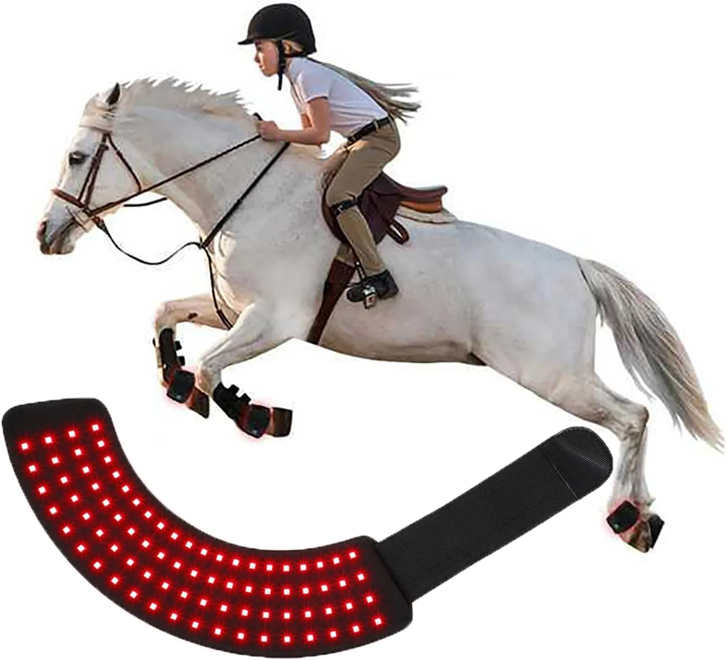 Wearable Red Light Therapy for Horses Hoof, LED Red Light Therapy Device, Horse Near Infrared Therapy Wrap, for Horseshoe Muscle Relaxation Massage