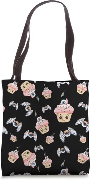 Weirdcore Aesthetic Japanese Kawaii Cupcake Eyeballs Tote Bag