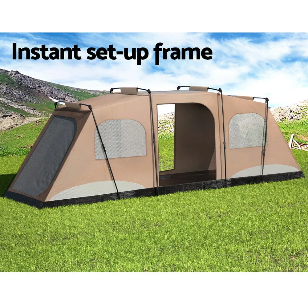 Weisshorn Instant Up Camping Tent 10 Person Outdoor Family Hiking Tents 3 Rooms-SA_Metro
