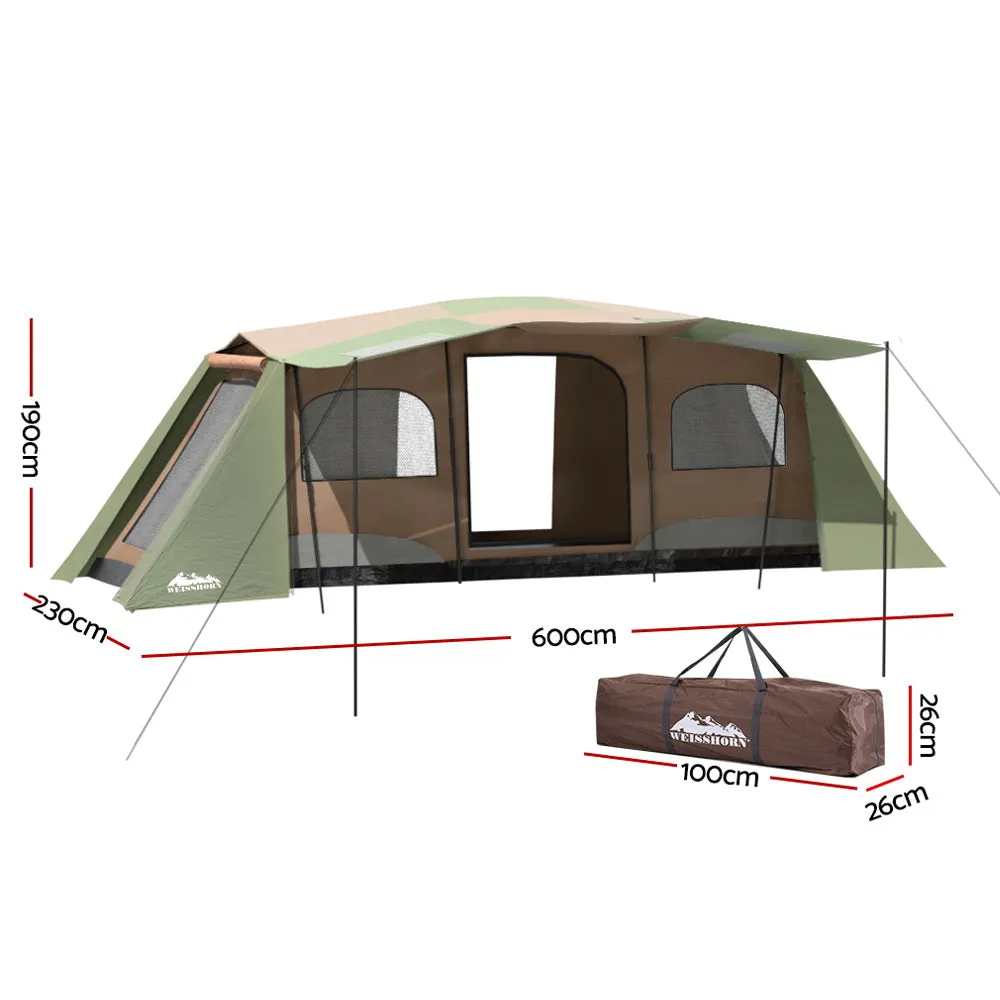 Weisshorn Instant Up Camping Tent 10 Person Outdoor Family Hiking Tents 3 Rooms-TAS_Rural