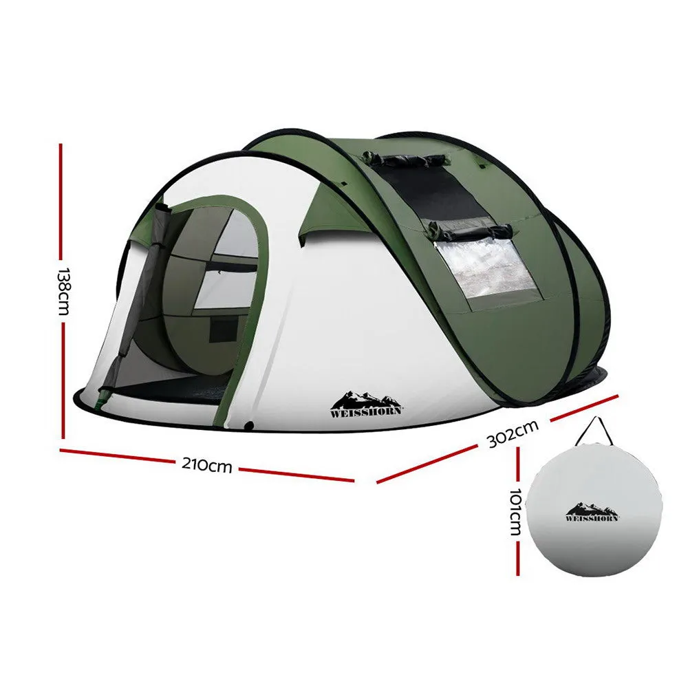 Weisshorn Instant Up Camping Tent 4-5 Person Pop up Tents Family Hiking Beach Dome-REMOTE