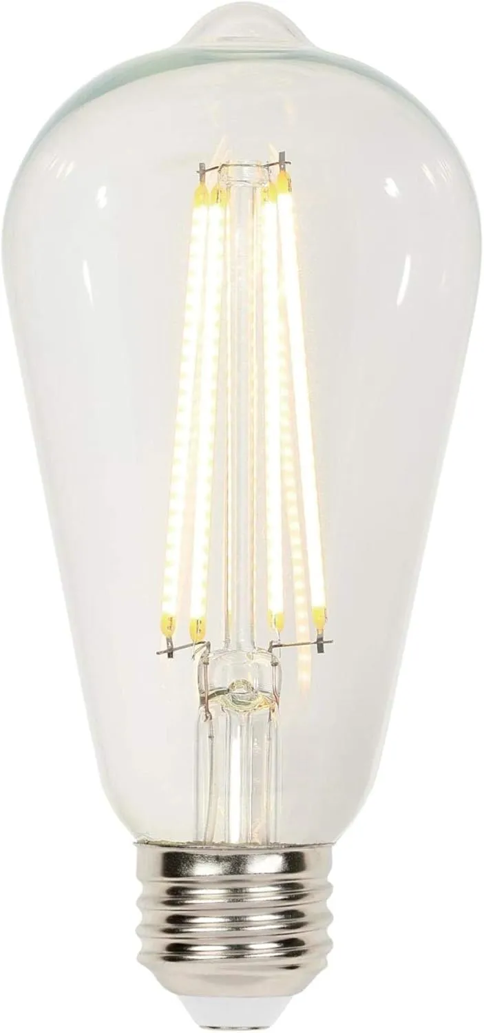 Westinghouse 4518320 6.5 Watt (60 Watt Equivalent) ST20 Dimmable Clear Filament LED Light Bulb, Medium Base, 6-Pack