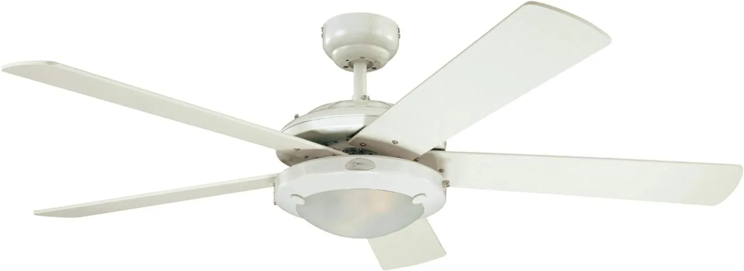 Westinghouse 7233600 Comet Indoor Ceiling Fan with Light, White