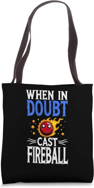 When in Doubt Cast Fireball RPG Design Tote Bag