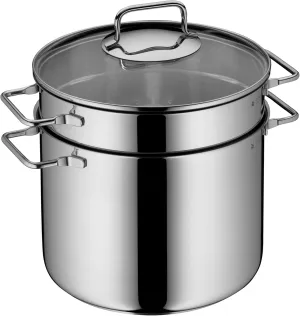 WMF 24 cm Pasta Pot with Glass Lid, Silver
