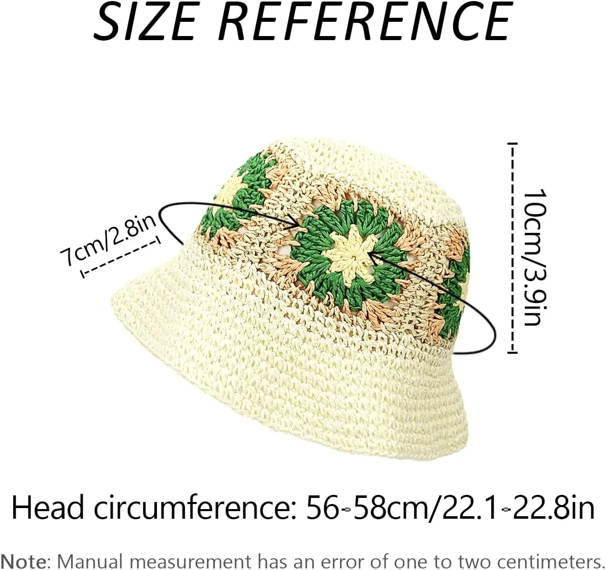 Women Straw Sun Hat Foldable Beach Hat Sunflower Floppy Bucket Hat