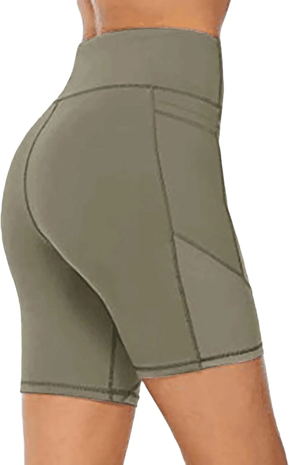 Women Workout Impact Shorts Women's High Waist Yoga Short Abdomen Training Running Yoga Pants Features Workout Yoga