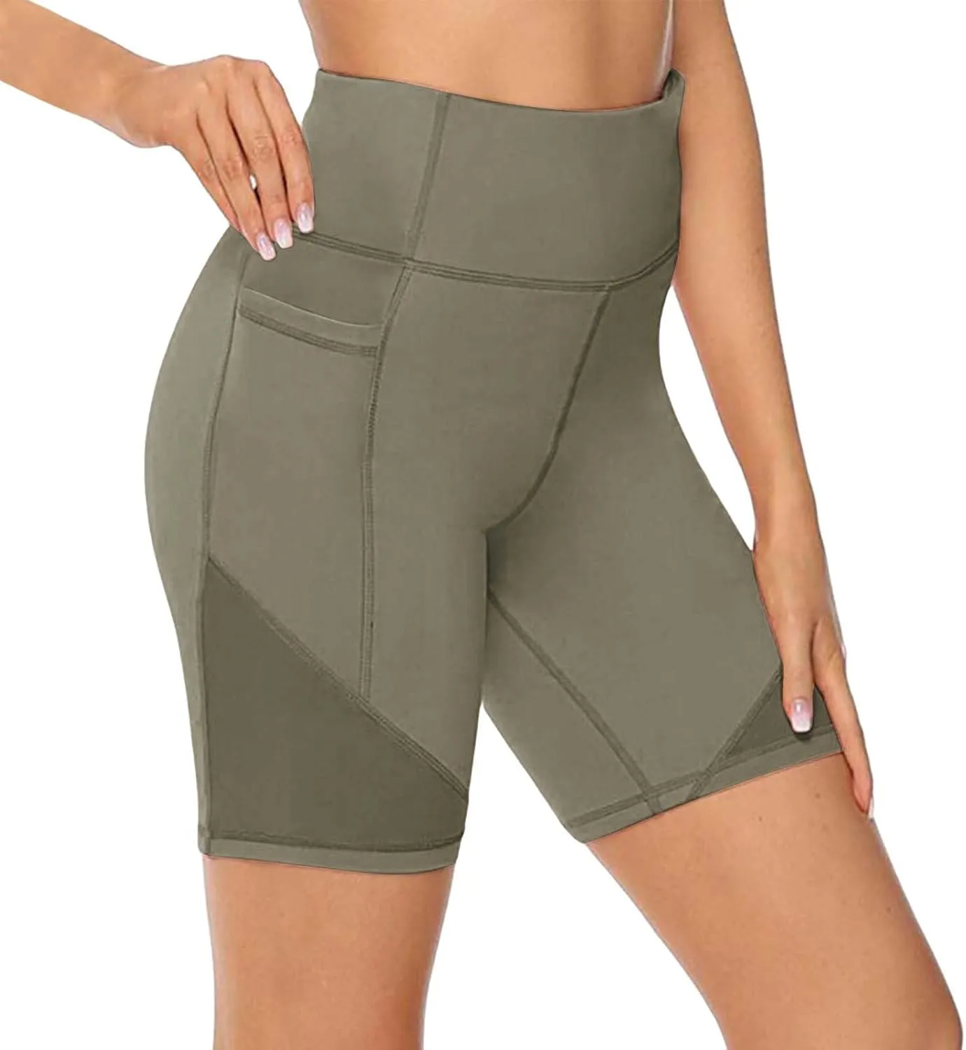 Women Workout Impact Shorts Women's High Waist Yoga Short Abdomen Training Running Yoga Pants Features Workout Yoga