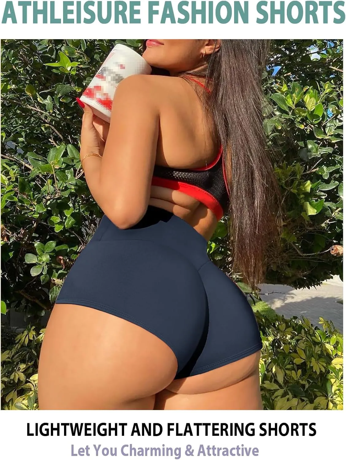 Women's High Waist Yoga Booty Shorts Workout Spandex Dance Hot Pants Butt Lifting Leggings Rave Outfits