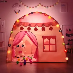 Wonderful Princess Castle Tent Kids Indoor Outdoor Tipi Folding Playhouse Cubby Toys House Decor Teepee