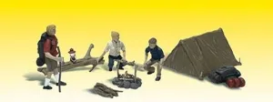 Woodland Scenics Campers (3) w/Tent & Accessories O Scale