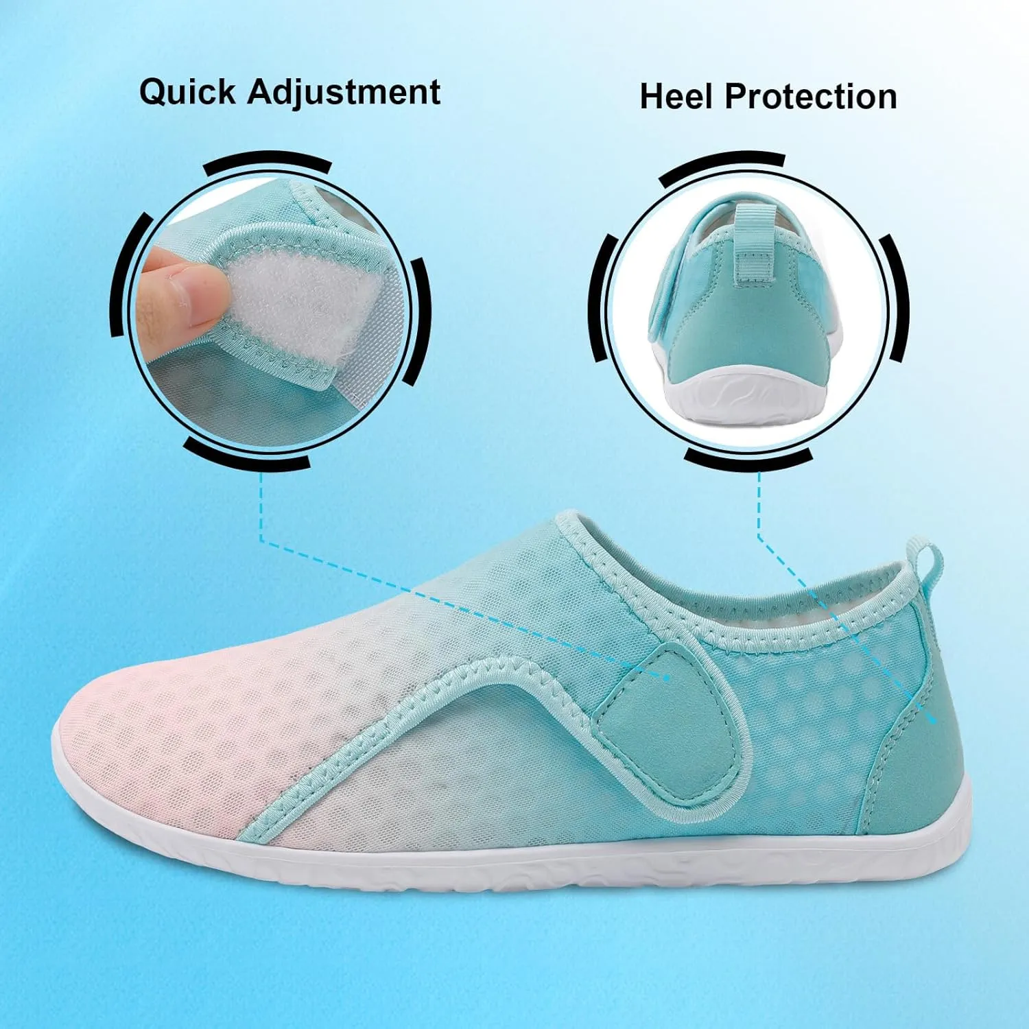 XIHALOOK Water Shoes for Women Men Quick Dry Lightweight Aqua Barefoot for Beach Swim Pool Surf Yoga Sports