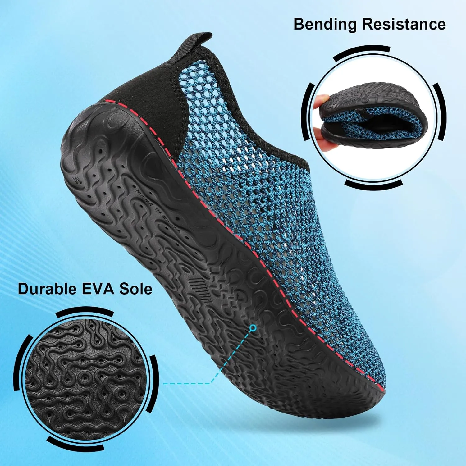 XIHALOOK Water Shoes for Women Men Quick Dry Lightweight Aqua Barefoot for Beach Swim Pool Surf Yoga Sports