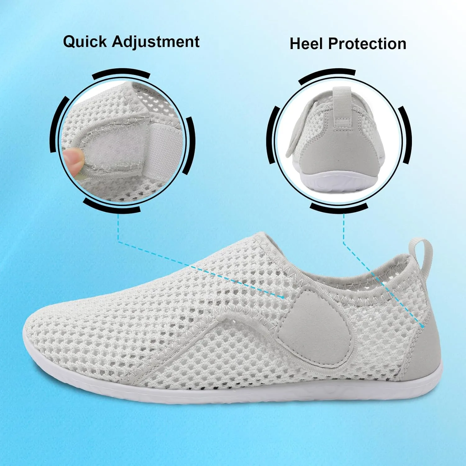 XIHALOOK Water Shoes for Women Men Quick Dry Lightweight Aqua Barefoot for Beach Swim Pool Surf Yoga Sports