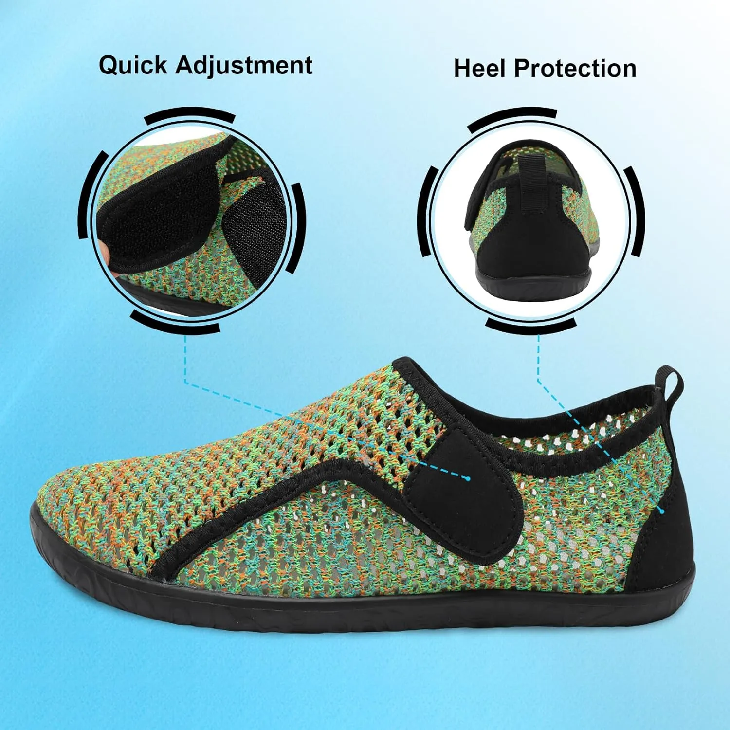 XIHALOOK Water Shoes for Women Men Quick Dry Lightweight Aqua Barefoot for Beach Swim Pool Surf Yoga Sports