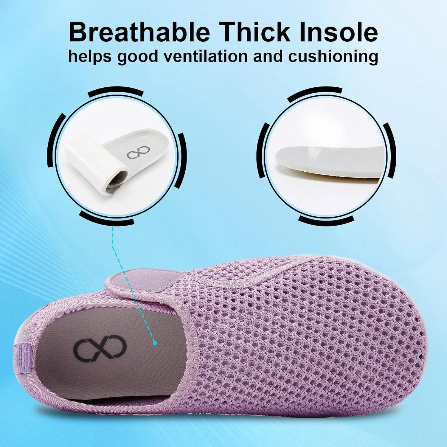XIHALOOK Water Shoes for Women Men Quick Dry Lightweight Aqua Barefoot for Beach Swim Pool Surf Yoga Sports