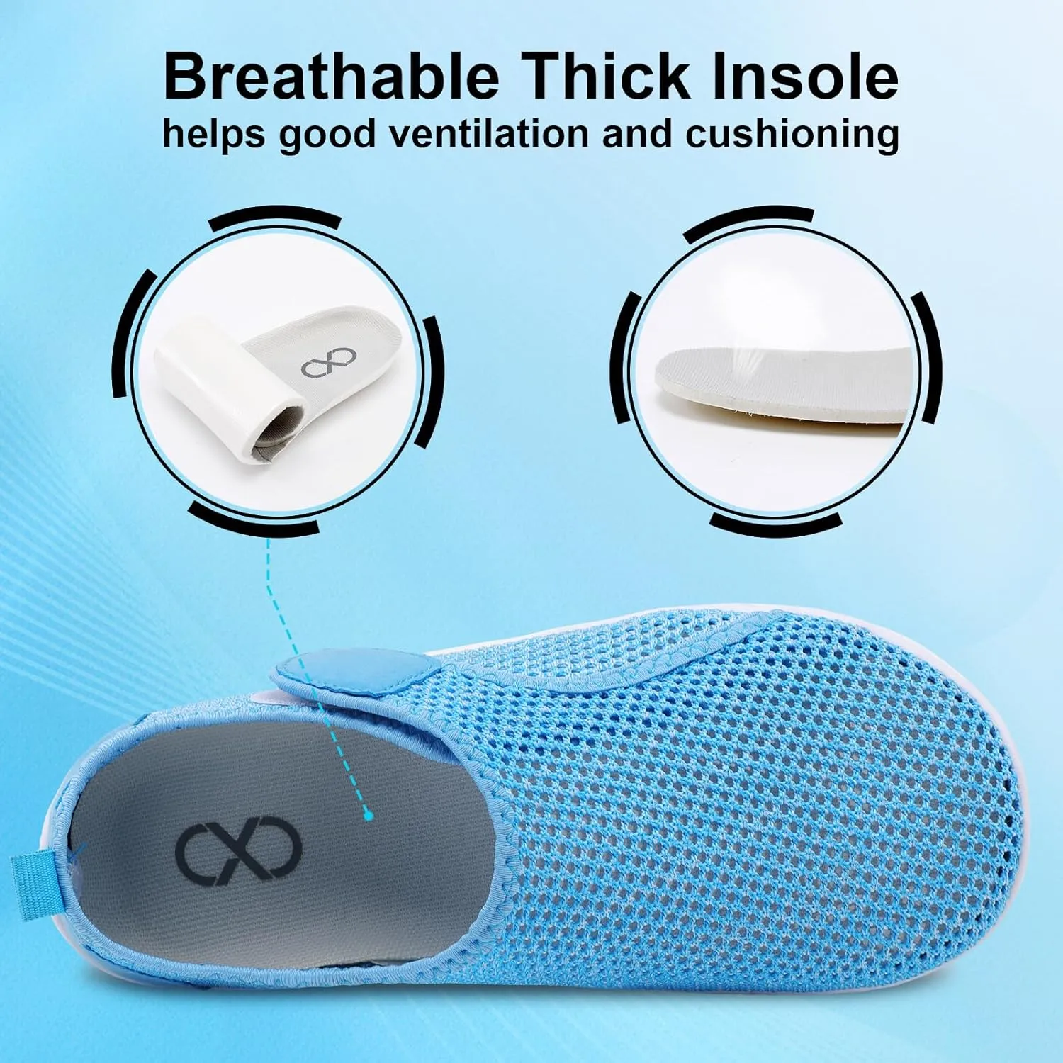 XIHALOOK Water Shoes for Women Men Quick Dry Lightweight Aqua Barefoot for Beach Swim Pool Surf Yoga Sports