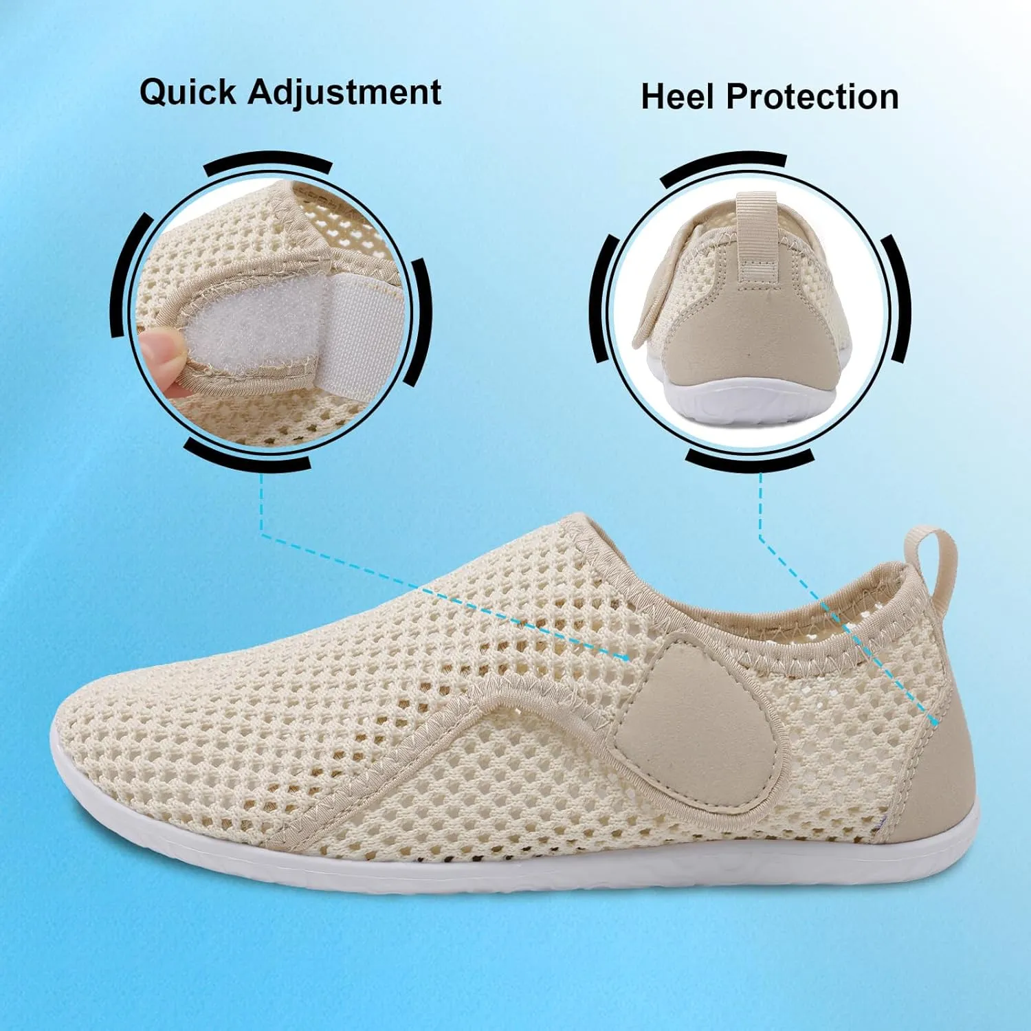 XIHALOOK Water Shoes for Women Men Quick Dry Lightweight Aqua Barefoot for Beach Swim Pool Surf Yoga Sports