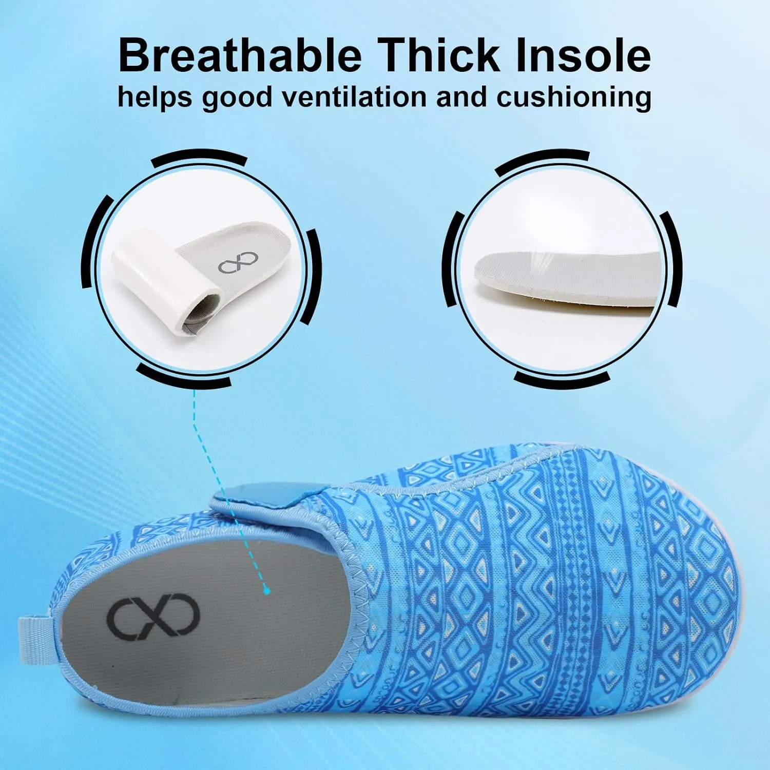 XIHALOOK Water Shoes for Women Men Quick Dry Lightweight Aqua Barefoot for Beach Swim Pool Surf Yoga Sports