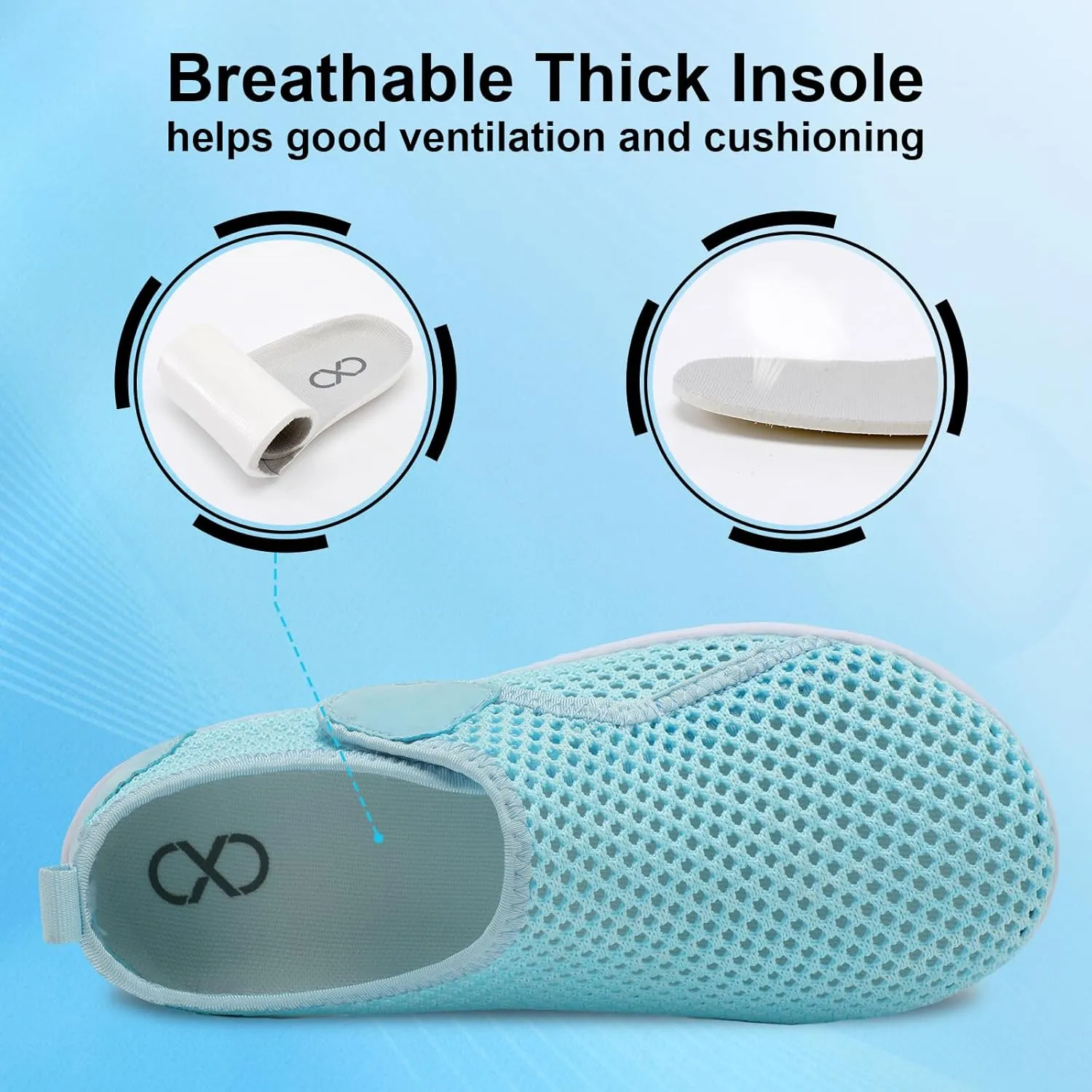XIHALOOK Water Shoes for Women Men Quick Dry Lightweight Aqua Barefoot for Beach Swim Pool Surf Yoga Sports