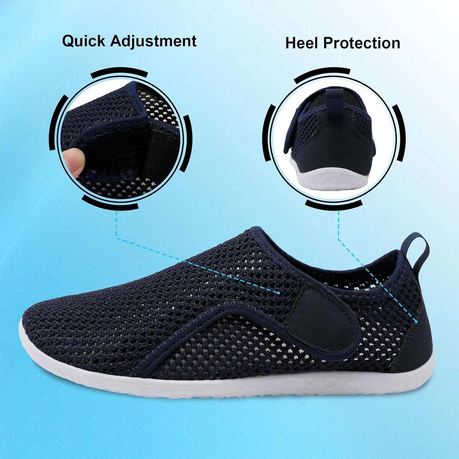 XIHALOOK Water Shoes for Women Men Quick Dry Lightweight Aqua Barefoot for Beach Swim Pool Surf Yoga Sports