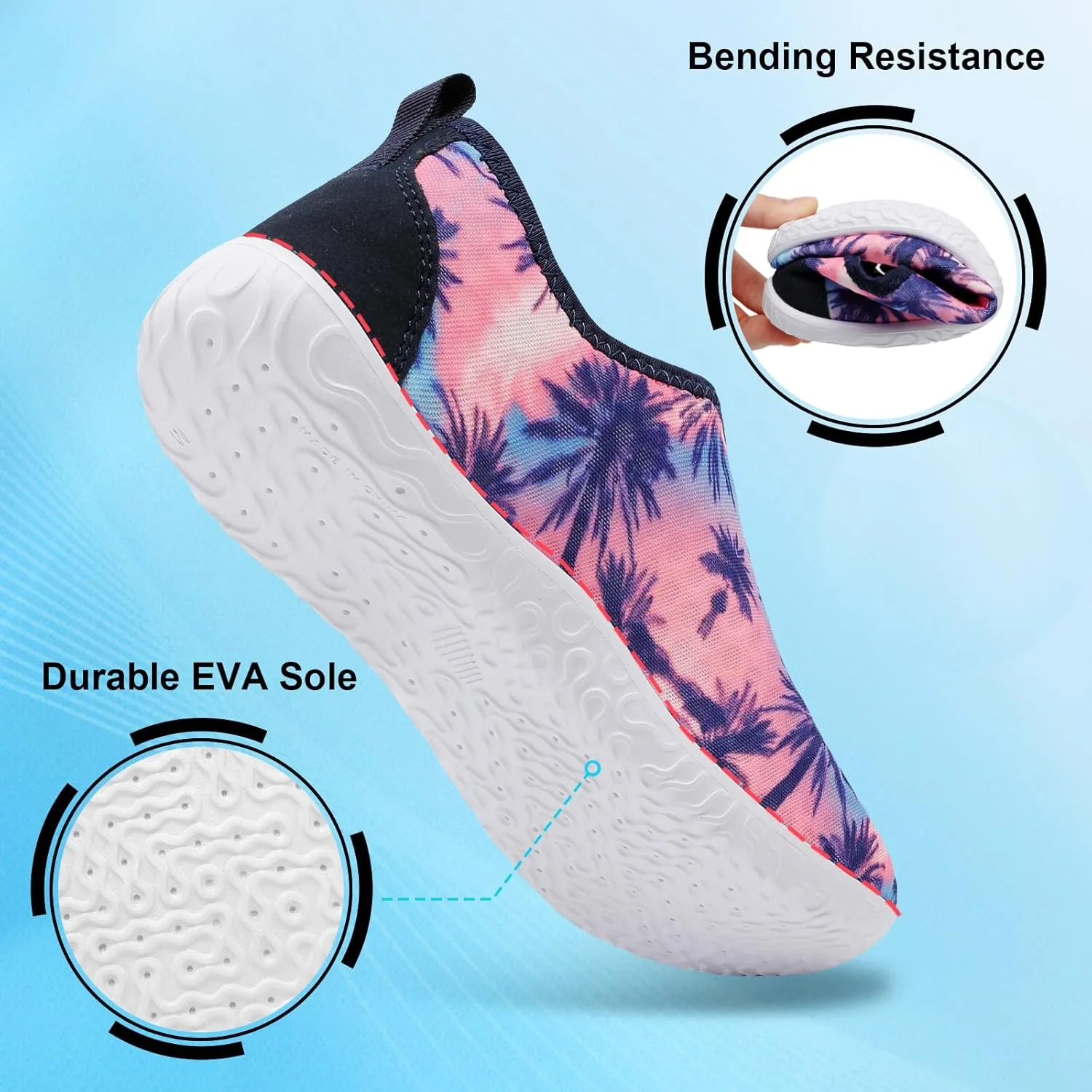 XIHALOOK Water Shoes for Women Men Quick Dry Lightweight Aqua Barefoot for Beach Swim Pool Surf Yoga Sports